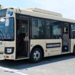 「エルガミオ」自動運転の実証実験を行う車両