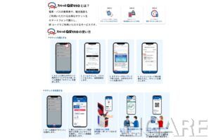 QR共通乗車サービスの利用法イメージ