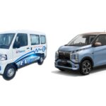 2社協業で「ミニキャブ・ミーブ」(左)と「ekクロス EV」を法人向けに発売