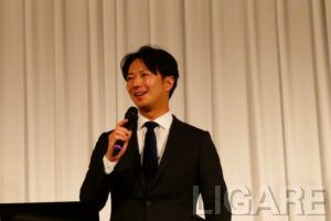 中期戦略を発表する代表取締役CEO 近藤洋祐氏