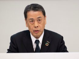 会見する日産自動車の内田誠社長兼CEO