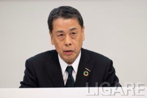 会見する日産自動車の内田誠社長兼CEO
