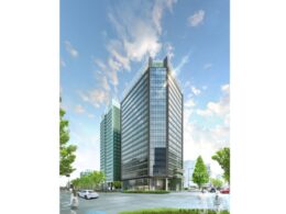 2022年2月に竣工予定のアーバンネット名古屋ネクスタビル。街づくりDTCの実証実験の場となる(提供:NTTアーバンソリューションズ)