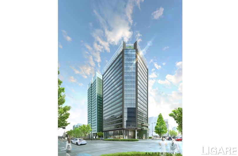 2022年2月に竣工予定のアーバンネット名古屋ネクスタビル。街づくりDTCの実証実験の場となる(提供:NTTアーバンソリューションズ)