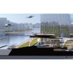 「築地地区まちづくり事業」空のモビリティバーティポート完成予想イメージ(2024年4月時点)