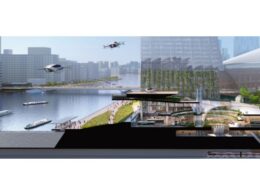 「築地地区まちづくり事業」空のモビリティバーティポート完成予想イメージ（2024年4月時点）