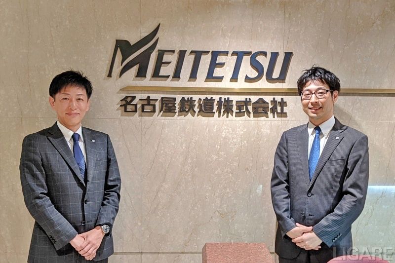 名鉄 経営戦略部 課長の山口啓輔氏(左)と地域活性化推進本部 地域連携部 交通サービス担当 課長補佐の花村元気氏(右)