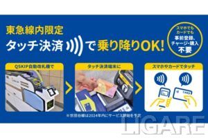 東急が自社線駅でタッチ決済後払いを開始する