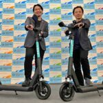 Luup CEOの岡井大輝氏(左)と東京海上日動 イノベーション部長の中西光氏(右)