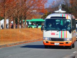 自動運転バスが走行する様子