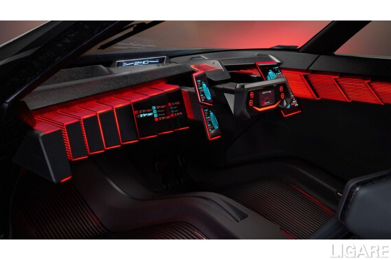 Rモードの運転席