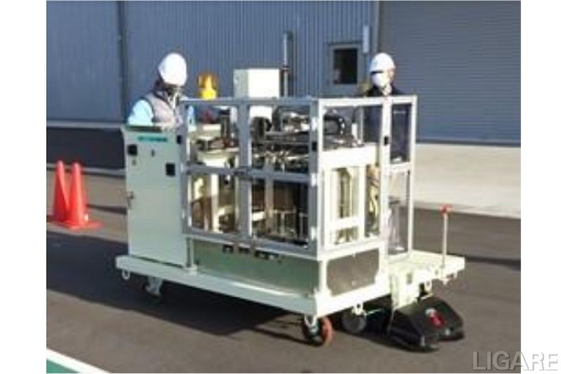 新規開発した自動敷設機