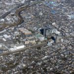 静岡市JR草薙駅付近の空撮