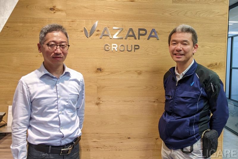 AZAPA 事業企画本部 グローバル事業企画部長の楊偉佳氏（左）とResearch and Developmentの守屋一成氏（右）