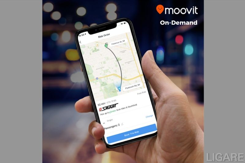 「Moovit」アプリの画面イメージ（提供：丸紅）