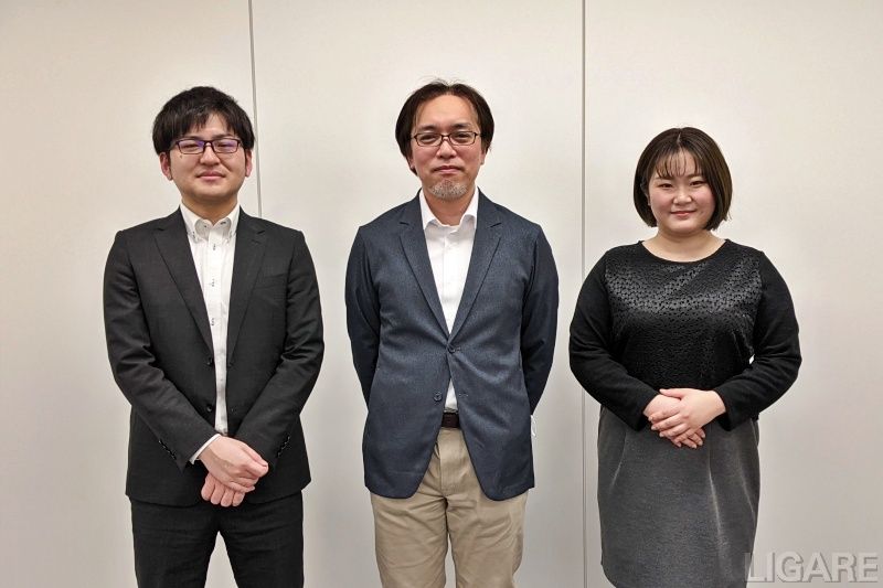 左から、みちのりHDの下重翔平氏、ジョルダン社の長岡豪氏と山本侑佳氏