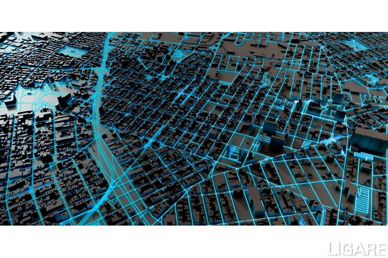 Techno mega city; urban and futuristic technology concepts, original 3d rendering