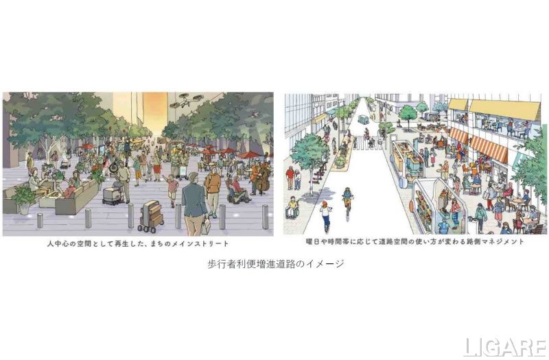 歩行者利便増進道路のイメージ