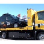 実証実験の様子(長野・レッカー移動する自動運転車)