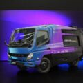 三菱ふそうが自動追尾型EVごみ収集車の実証実験を実施