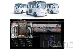 NAVYA ARMA(上)マクニカモビリティデータプラットフォーム(遠隔監視システム、下)