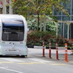パイオニア製「3D－LiDARセンサー」が搭載された自動運転シャトルバス(Ngee Ann Polytechnic構内での自動運転実証実験)