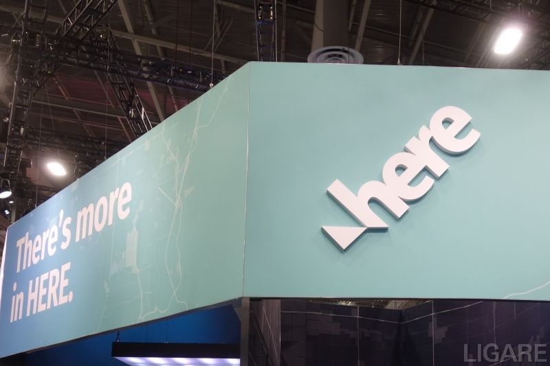 HERE社、CES2025のブースの写真