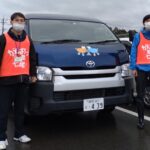 七尾ボランティアセンターに無償貸し出しを行った際の様子(撮影:日本カーシェアリング協会)