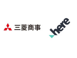 三菱商事とHEREの会社ロゴ