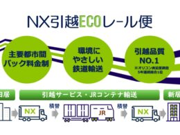日本通運、鉄道コンテナを活用した「引越し」新サービスを開始。CO2排出量を約1/10に削減