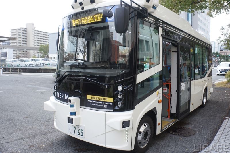 豊中市の実証実験に使用したティアフォーの「Minibus」