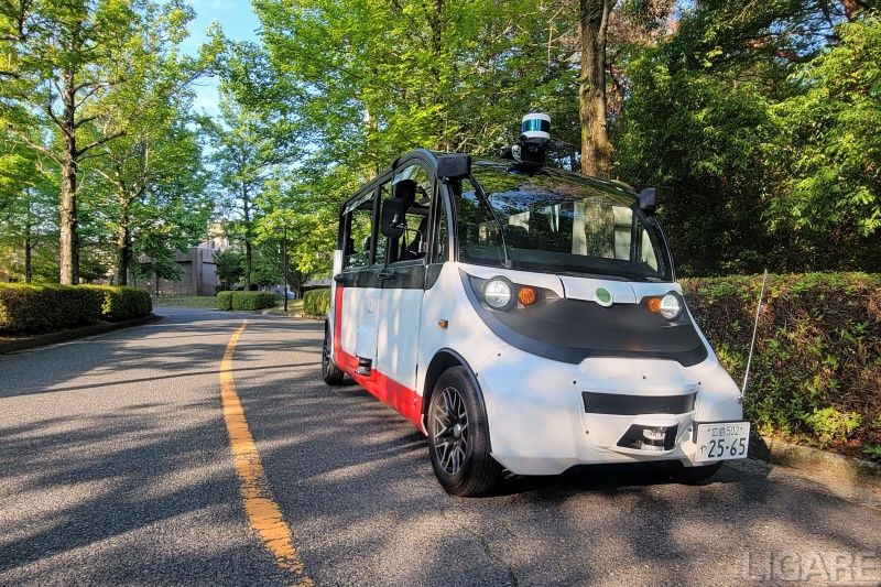 広島大学の実証実験で使用した自動運転シャトル