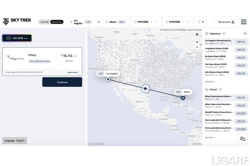 SKY TREK、米Surf Air Mobilityと業務提携 「SurfOS」活用で国際チャーター予約をシームレス化
