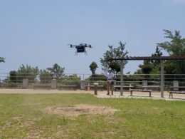 カーゴドローン出発時の様子