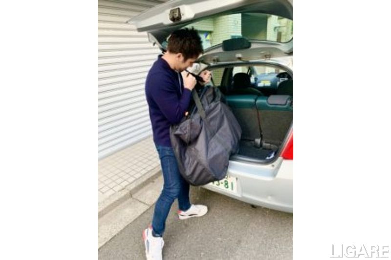 glafitを積載する様子