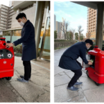 商品受取の様子(QRコードによる開錠及び受取)