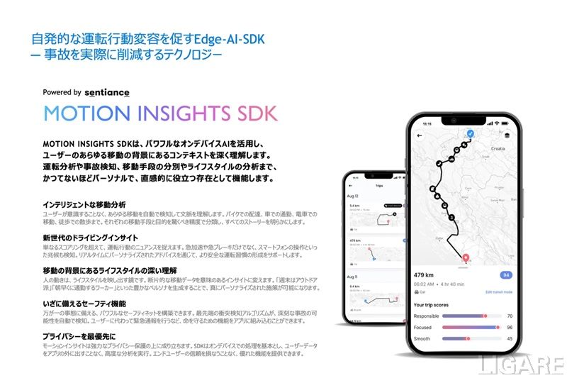 東京海上スマートモビリティとSentianceが協業開始 スマホのセンサー解析で「運転のクセ」や「危険」を検知、事故防止へ