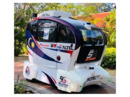 PSSIの「3D-LiDAR センサー」が搭載された自動運転シャトルバス