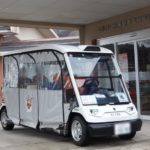 上小阿仁村で運行する自動運転車両